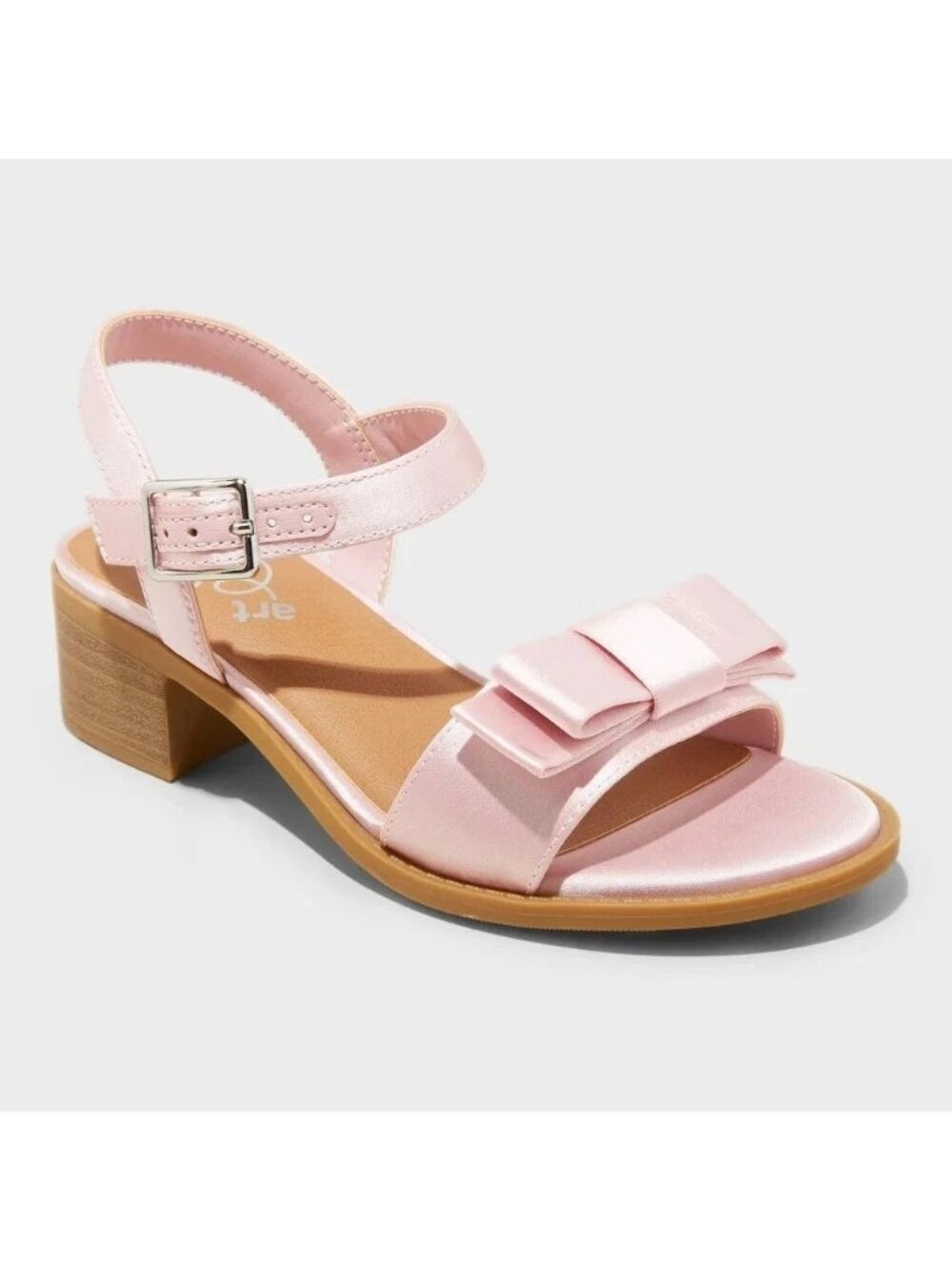 NEW art class Kids' Belle Satin Dress Heels - Blush - Size 5